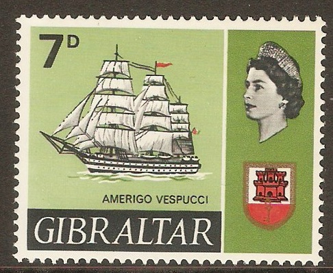 Gibraltar 1967 7d Ships series. SG207.